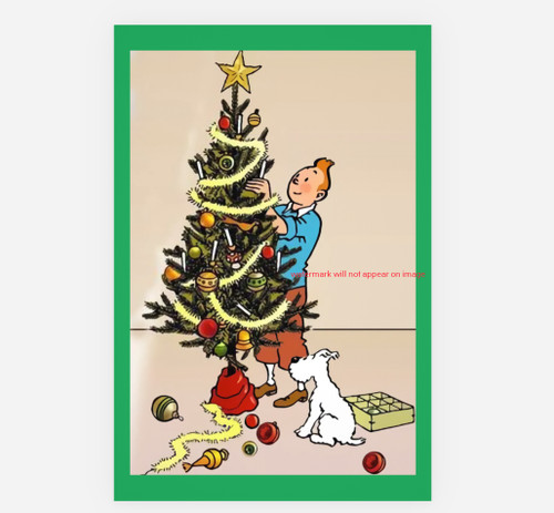 Postcard print hergé - /,