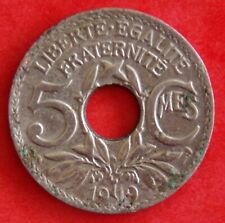 FRANCE PIÈCE de 5 Centimes - Lindauer, Grand Module de 1919 -TB- n2