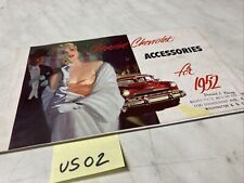 Chevrolet 1952 gamme accessoires catalogue prospectus brochure de vente pub