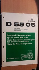 DEUTZ FAHR tracteur D5506 - D 5506 : catalogue de pièces 1975