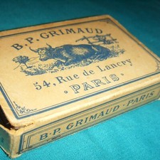 COMPLET 48/48 Ancien jeu de cartes d' ALUETTE playing card GRIMAUD en boite