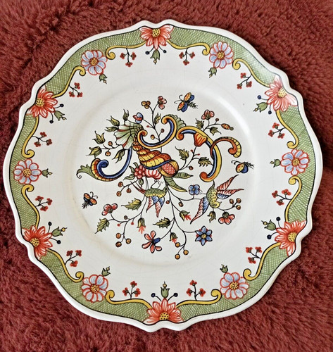 Assiette peinte malicorne - assiette,
