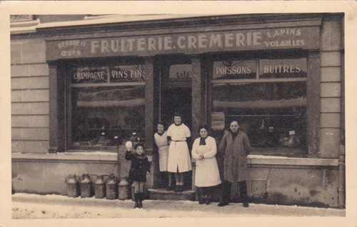 Cpa photo fruiterie cremerie - cpa,