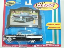 PONTIAC BONNEVILLE CABRIOLET 1958 Noir et Blanc ROAD CHAMPS 1:43