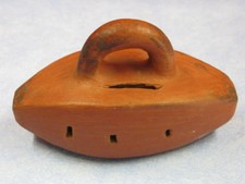 Art Africain, ocarina, instrument de musique africain terre cuite