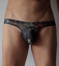 Slip floral transparent Gabriel Homme taille L, see-through bump brief