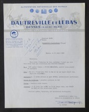 Facture 1955 DAUTREVILLE LEBAS