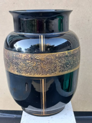 Rare vase art déco leo - leo, moser