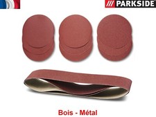 PARKSIDE® set bande abrasive 915x100mm et disque 125mm pour PBTS 370 métal bois