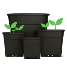 Pot de fleurs carré noir pour