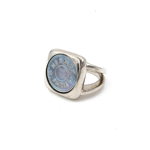 Bague carrée coquille nacre