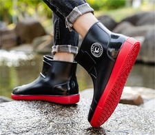 Bottes de pluie courtes polyvalentes pour hommes chaussures de travail en caoutchouc antidérapantes imperméables