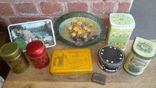 LOT DE 9 BOITES EN METAL POUR COLLECTION : Bergamottes Nancy, ruffettes, thés...