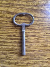 Clé N° 4 pour pendule de cheminée, horloge ancienne, oeil de boeuf