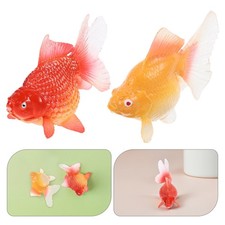  4 Pcs Faux Poisson Rouge Poissons Rouges Figurines De Koi Décoration D'aquarium