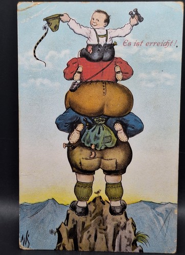 Carte postale drôle famille