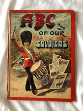 Antique English Childrens Book ABC of Our Soldiers Beautifully Illustrated c1919