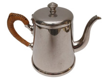 Ancienne Cafetière Verseuse Anse en osier tressé 1 litre