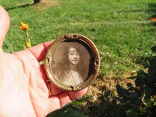 ancien cadre photo en bronze