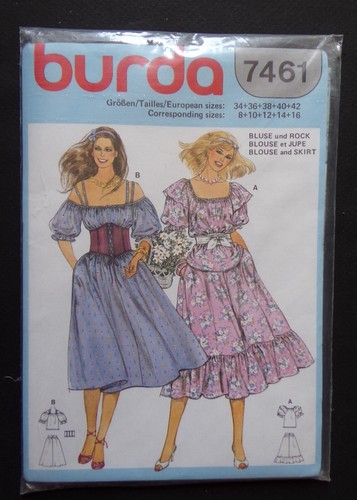 Patron burda 7461 blouse et - burda,