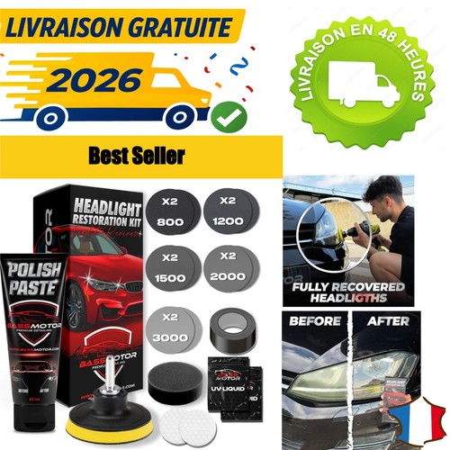 Kit polissage phares voiture