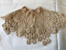 Linge Ancien Col enfant poupon brodé au fuseau Dentelle 1800/1900 Napoleon lll