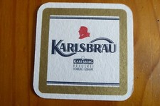 SOUS BOCK COASTER BIERE KARLSBERG BRAUEREI KARLSBRAU HOMBURG BEER