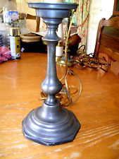 LAMPE de CHEVET -ETAIN  - style FLAMBEAU - PATINE ANCIENNE - 20eme