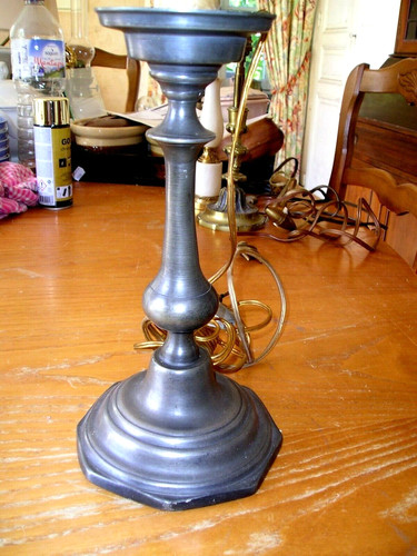 Lampe chevet etain - -etain,