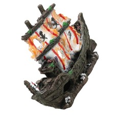  Décoration d'aquarium : épave de bateau, ornements pour aquarium, cachettes