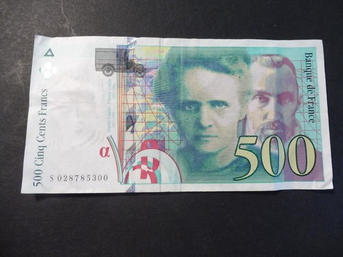 Billet 500 frs - 500, curie