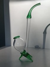 Ancienne pipe en verre pour dégustation de cognac en cristal de bohème