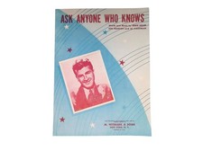 Vintage Sheet Music Ask Anyone