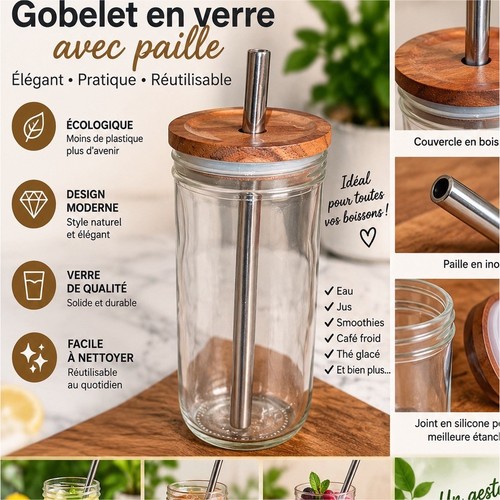 Gobelet verre transparent rond