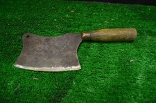 ANCIENNE FEUILLE DE BOUCHER HACHOIR HACHE DE DÉCOUPE COUTEAU VINTAGE
