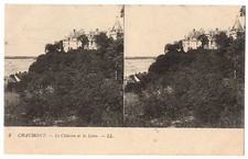 CPA stéréoscopique - 41 - CHAUMONT (Loir et Cher) - 9. Le Château et la Loire