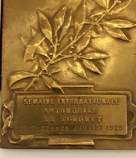 MÉDAILLE PLAQUE EN BRONZE