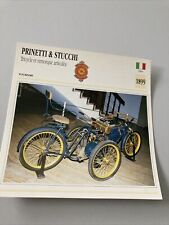Prinetti & Stucchi tricycle remorque 1899 carte moto de collection Atlas Italie