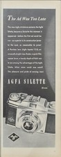 AGFA SILETTE APOTAR F3.5 Publicité Appareil Photo 1 Page 1955