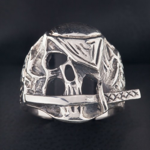 Homme biker crâne - de, pirate