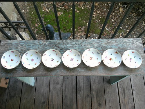 Seven antique meissen - seven,