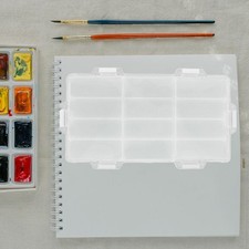 Palette d'aquarelle 12 compartiments, étui de transport étanche