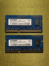 Kit 4Go - 2 x 2Go de RAM PC3 10600S SODIMM - Elpida