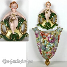 14.5” tall hand-painted Wall Vase 