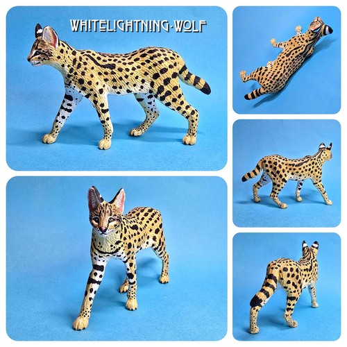 Ooak custom painted serval cat - ooak,