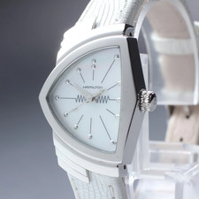 Montre femme neuve Batt[Exc+5]Box HAMILTON Ventura H242112 à quartz blanc...