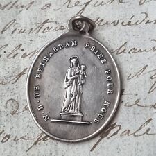 Pendentif Médaille XIXè Argent Notre Dame BETHARRAM Holy Silver Medal 19thC
