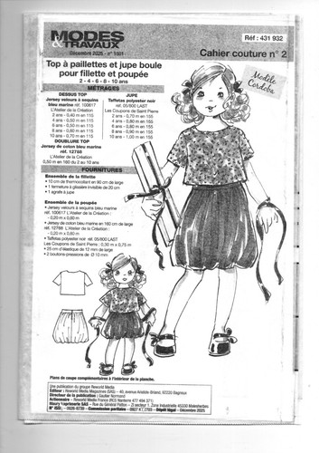 Patron enfant fille - patron,