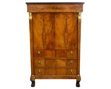 Secrétaire acajou flammées style Empire d'époque XIXème
