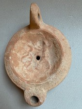 Rare Très Grande Lampe Romaine Ou Gallo Romaine Terre Cuite Antique